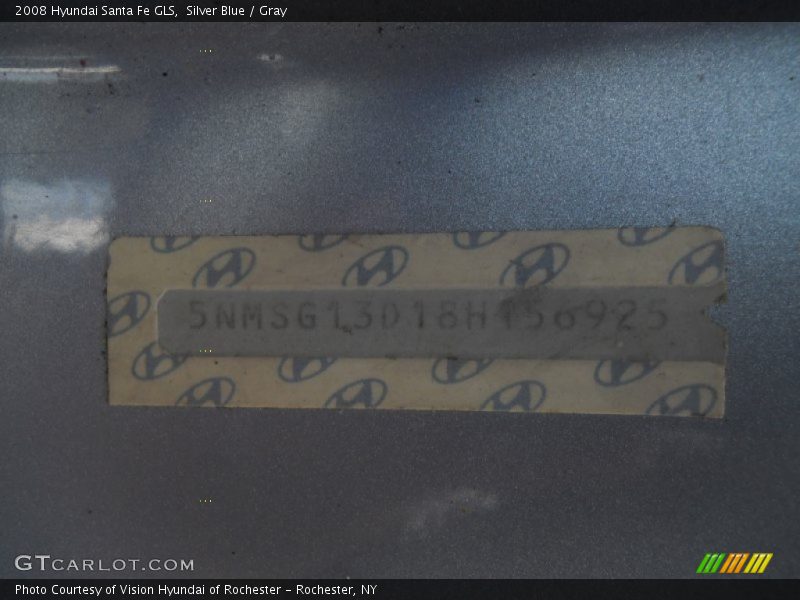 Silver Blue / Gray 2008 Hyundai Santa Fe GLS