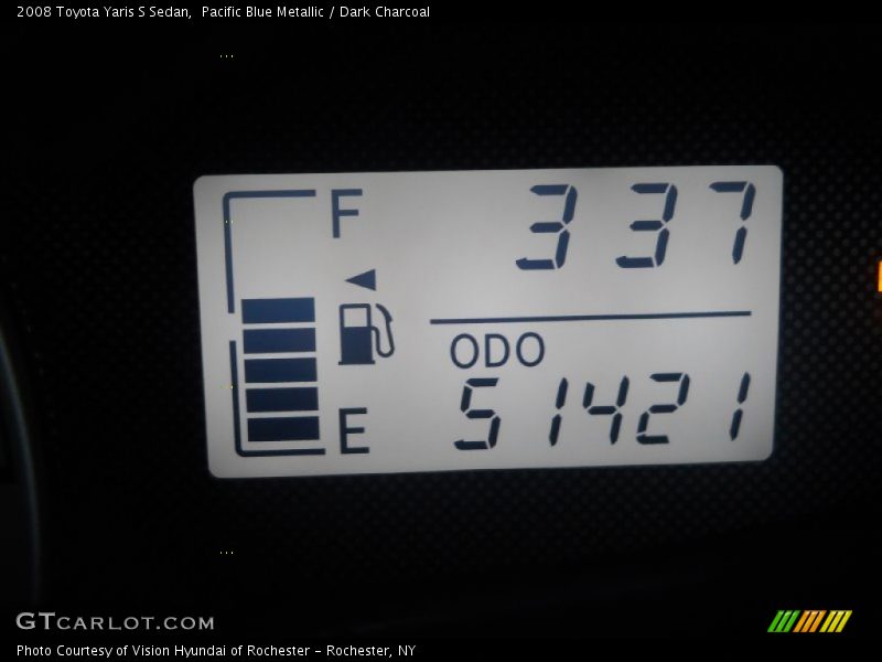 Pacific Blue Metallic / Dark Charcoal 2008 Toyota Yaris S Sedan