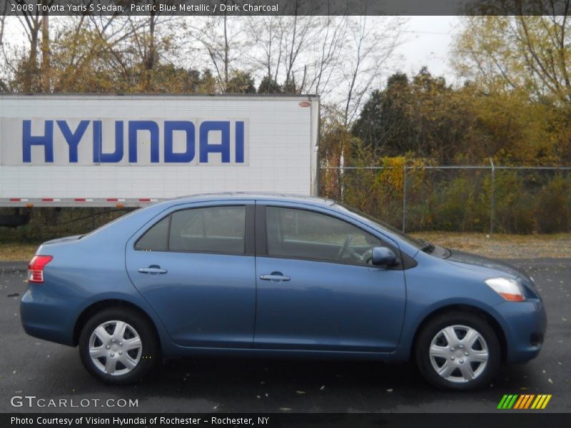 Pacific Blue Metallic / Dark Charcoal 2008 Toyota Yaris S Sedan