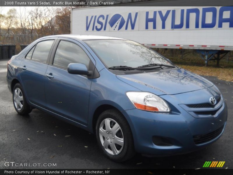 Pacific Blue Metallic / Dark Charcoal 2008 Toyota Yaris S Sedan