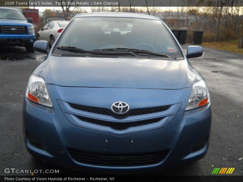 Pacific Blue Metallic / Dark Charcoal 2008 Toyota Yaris S Sedan