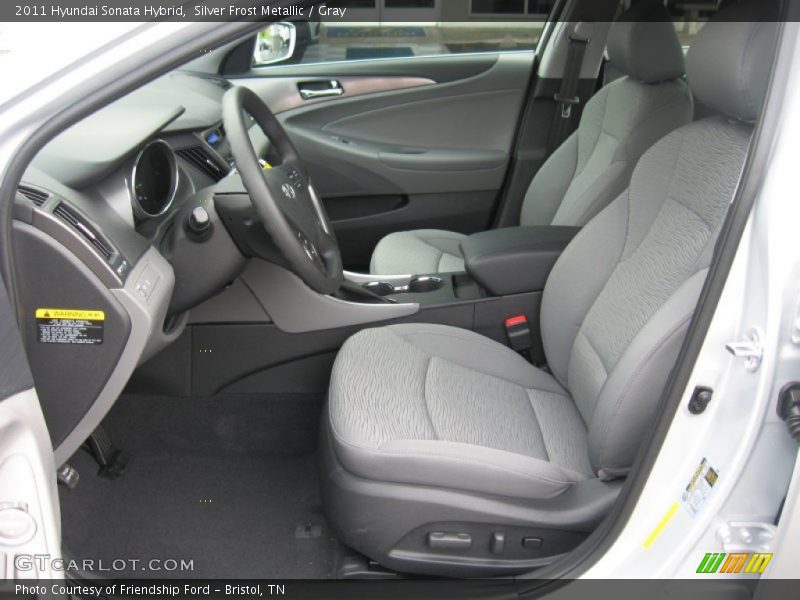 Silver Frost Metallic / Gray 2011 Hyundai Sonata Hybrid
