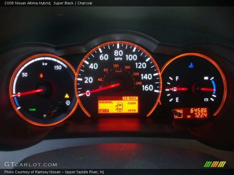 Super Black / Charcoal 2008 Nissan Altima Hybrid