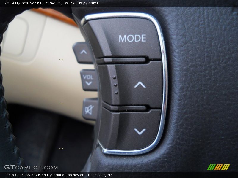 Willow Gray / Camel 2009 Hyundai Sonata Limited V6