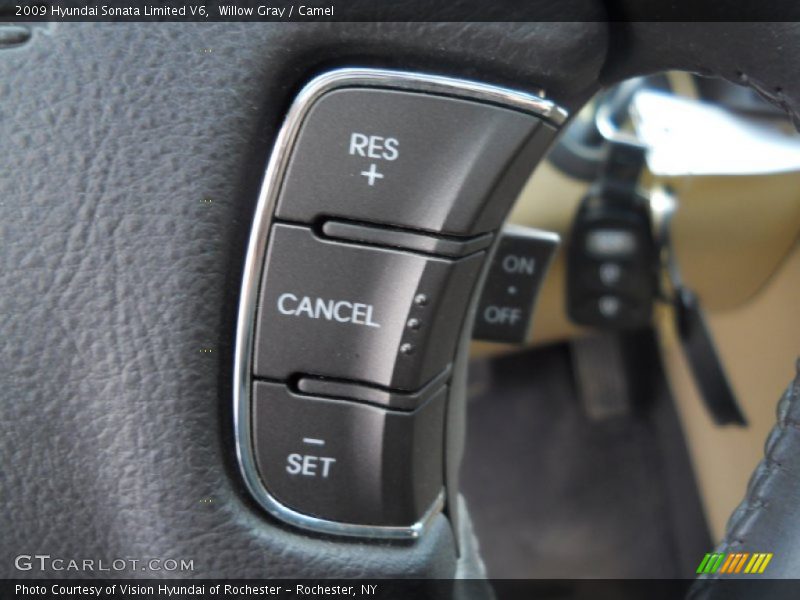 Willow Gray / Camel 2009 Hyundai Sonata Limited V6