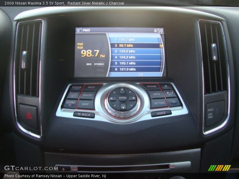 Radiant Silver Metallic / Charcoal 2009 Nissan Maxima 3.5 SV Sport