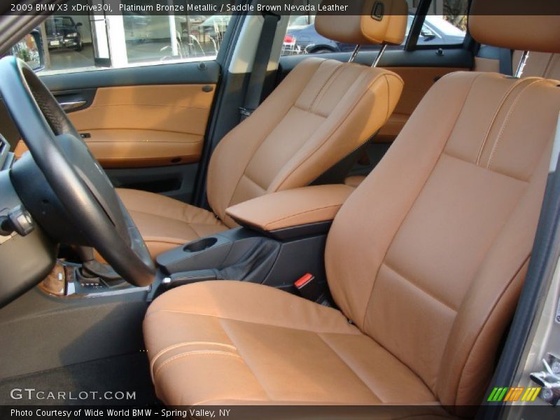 Platinum Bronze Metallic / Saddle Brown Nevada Leather 2009 BMW X3 xDrive30i