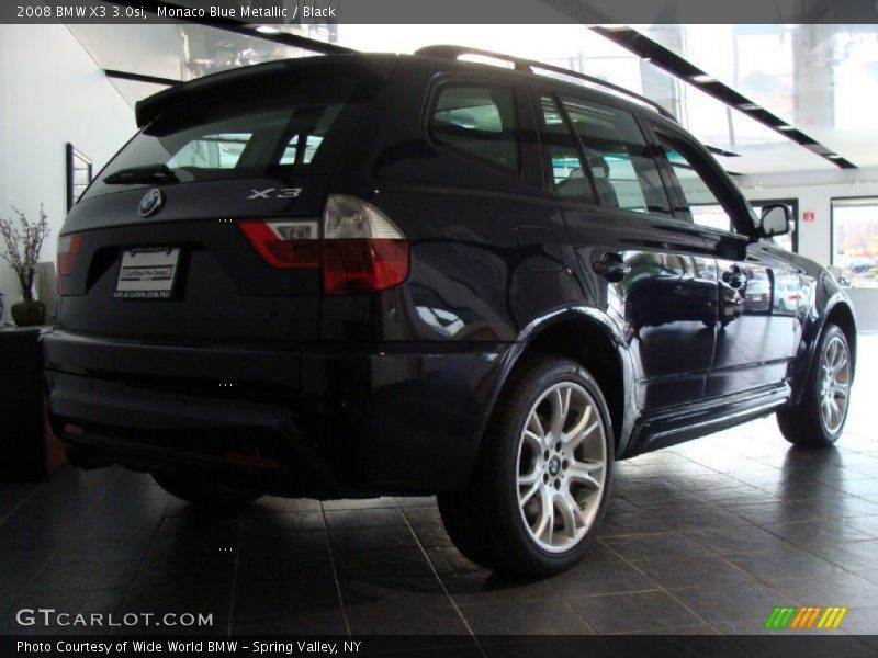 Monaco Blue Metallic / Black 2008 BMW X3 3.0si