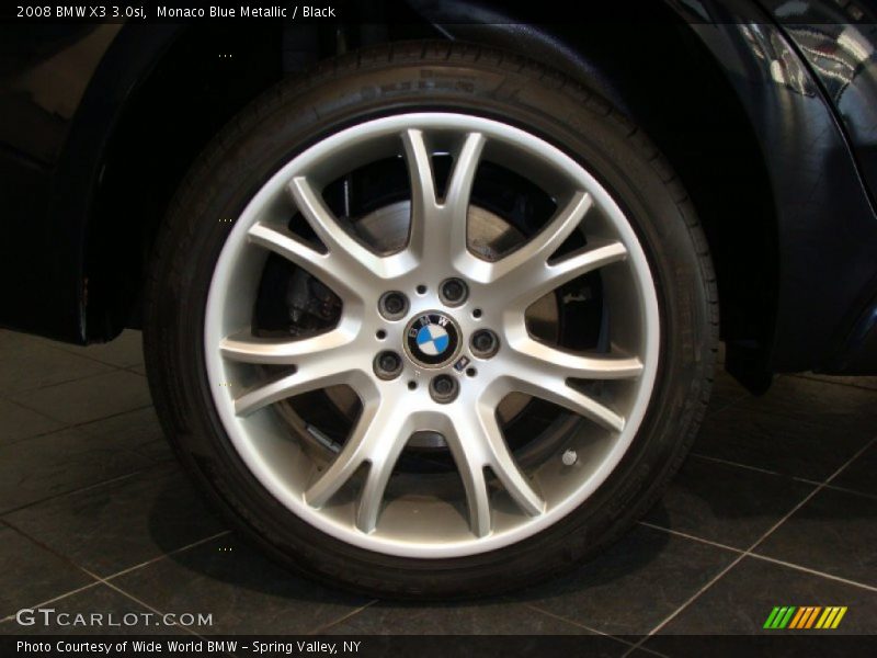 Monaco Blue Metallic / Black 2008 BMW X3 3.0si