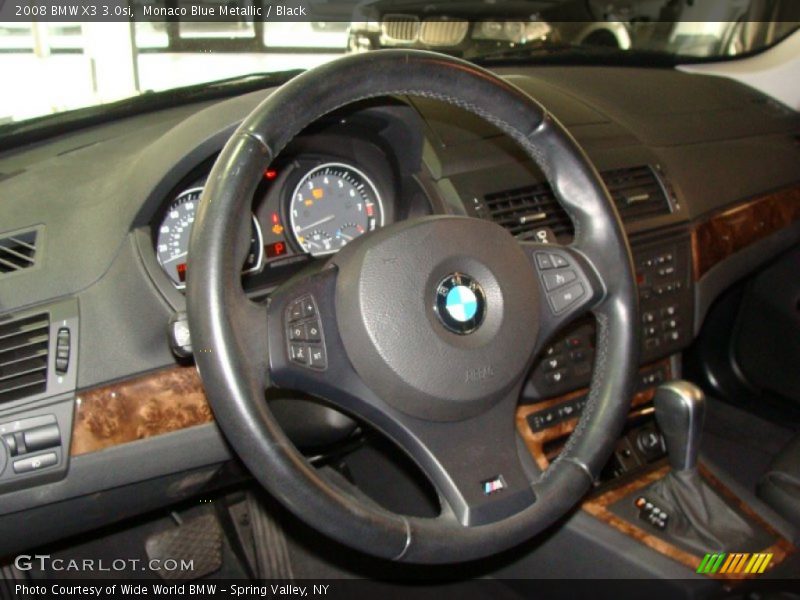 Monaco Blue Metallic / Black 2008 BMW X3 3.0si