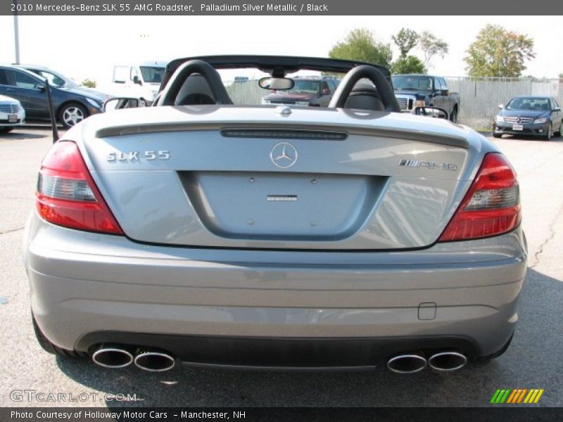 Palladium Silver Metallic / Black 2010 Mercedes-Benz SLK 55 AMG Roadster