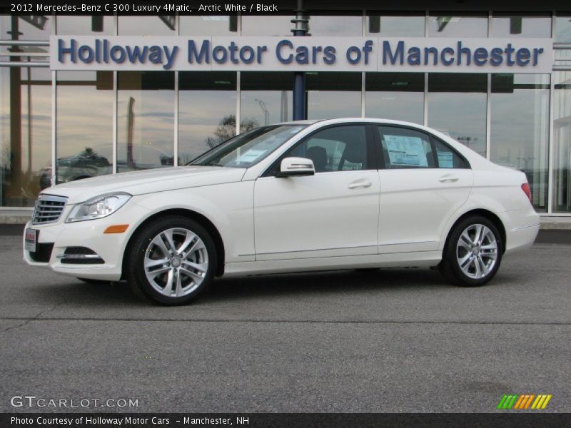 Arctic White / Black 2012 Mercedes-Benz C 300 Luxury 4Matic