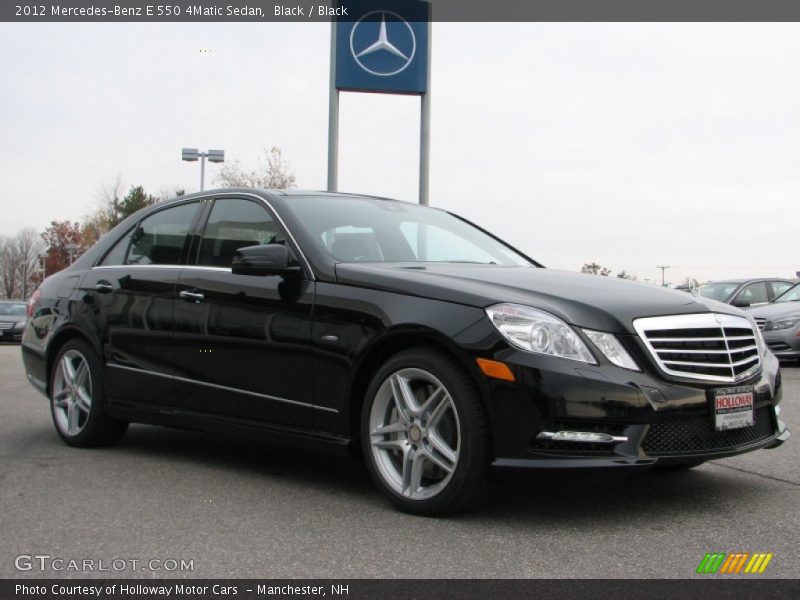 Black / Black 2012 Mercedes-Benz E 550 4Matic Sedan