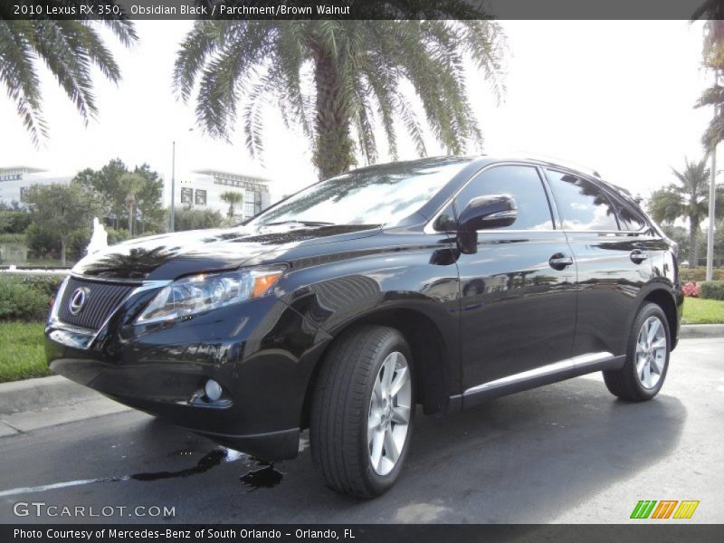 Obsidian Black / Parchment/Brown Walnut 2010 Lexus RX 350