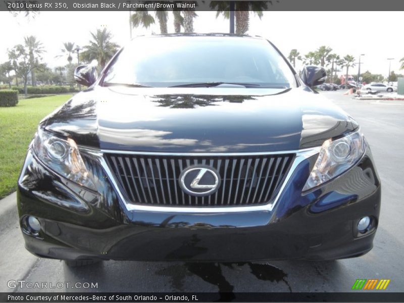 Obsidian Black / Parchment/Brown Walnut 2010 Lexus RX 350