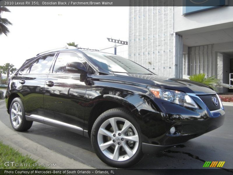 Obsidian Black / Parchment/Brown Walnut 2010 Lexus RX 350