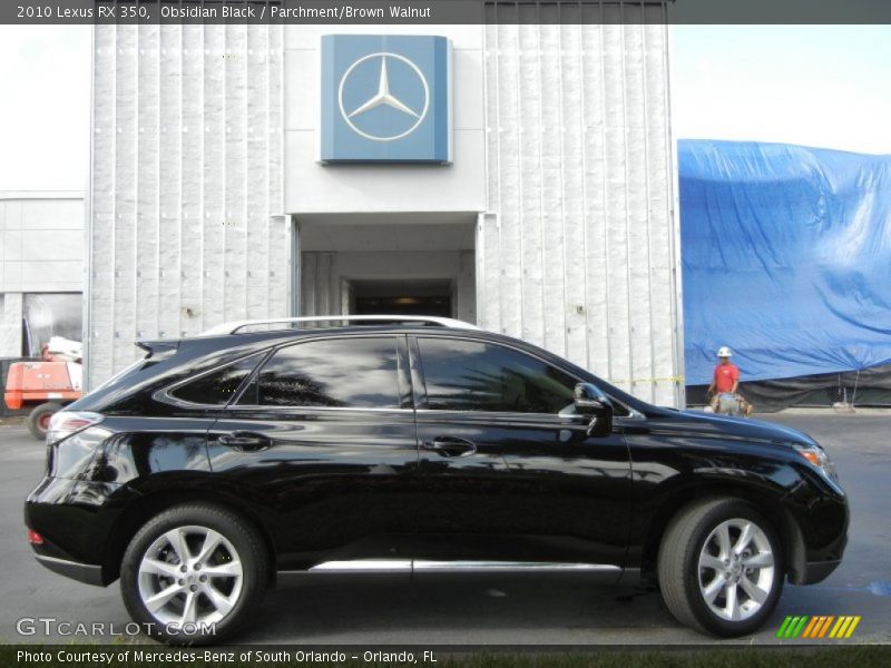 Obsidian Black / Parchment/Brown Walnut 2010 Lexus RX 350