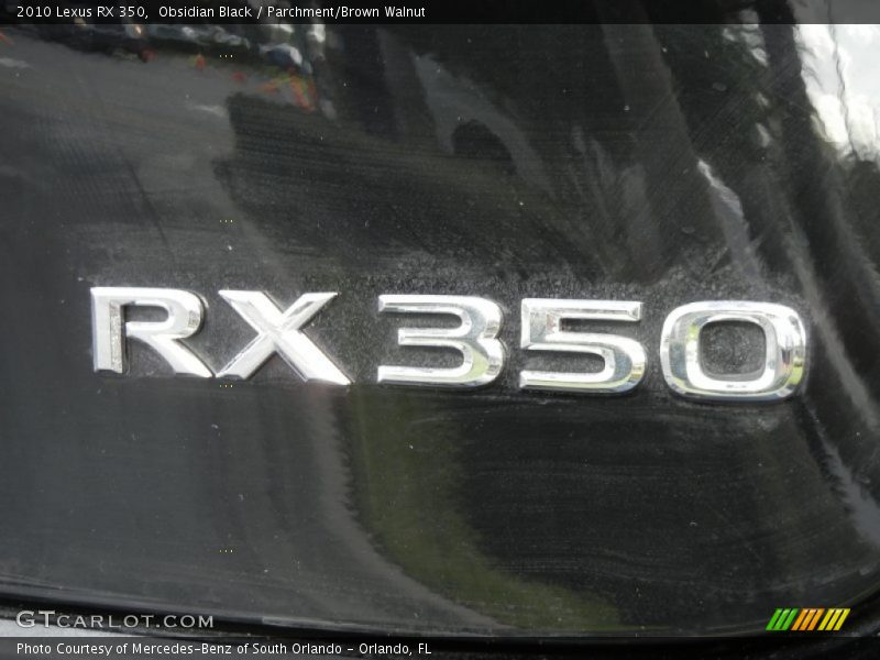 Obsidian Black / Parchment/Brown Walnut 2010 Lexus RX 350
