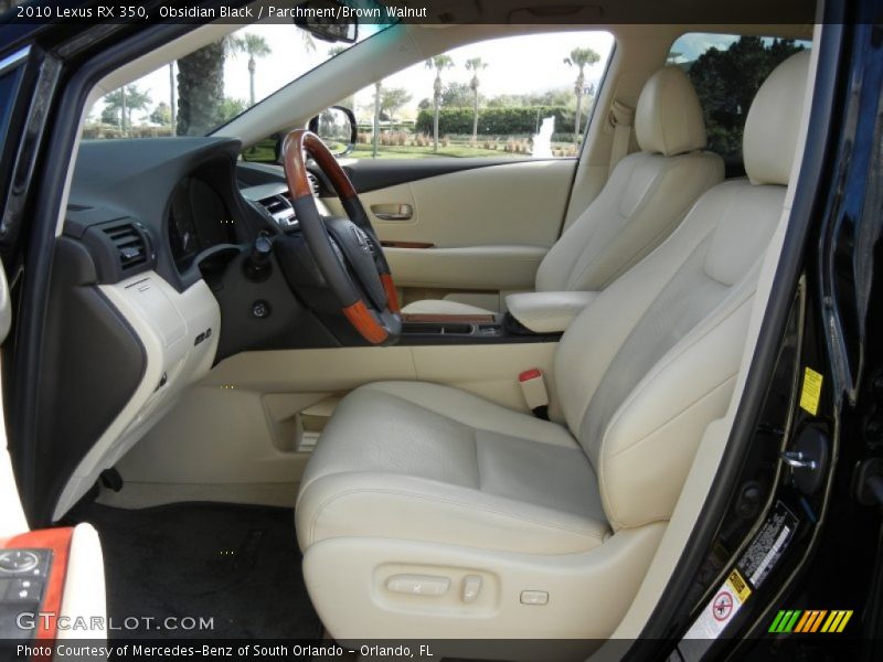 Obsidian Black / Parchment/Brown Walnut 2010 Lexus RX 350