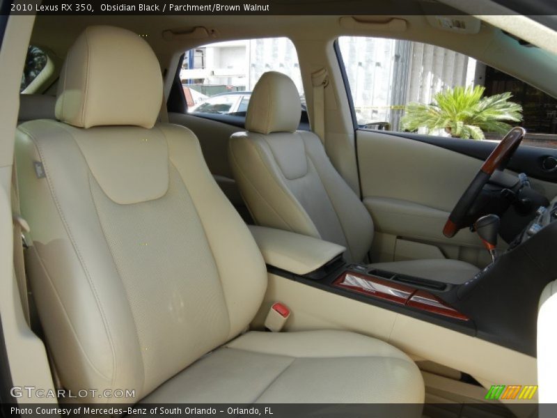 Obsidian Black / Parchment/Brown Walnut 2010 Lexus RX 350