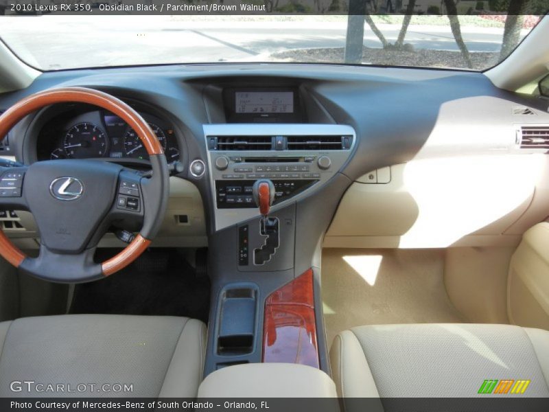 Obsidian Black / Parchment/Brown Walnut 2010 Lexus RX 350