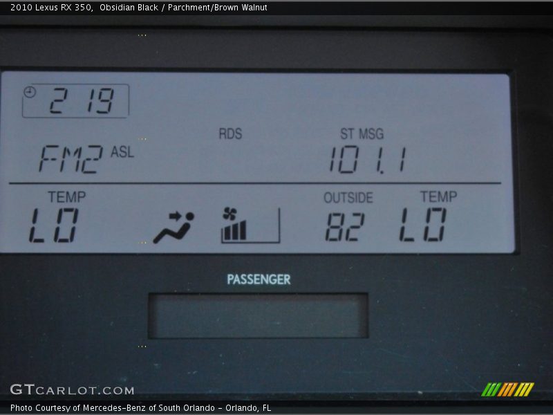 Obsidian Black / Parchment/Brown Walnut 2010 Lexus RX 350