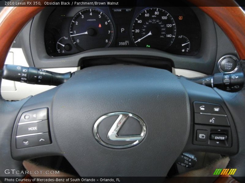 Obsidian Black / Parchment/Brown Walnut 2010 Lexus RX 350