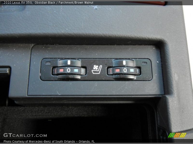 Obsidian Black / Parchment/Brown Walnut 2010 Lexus RX 350