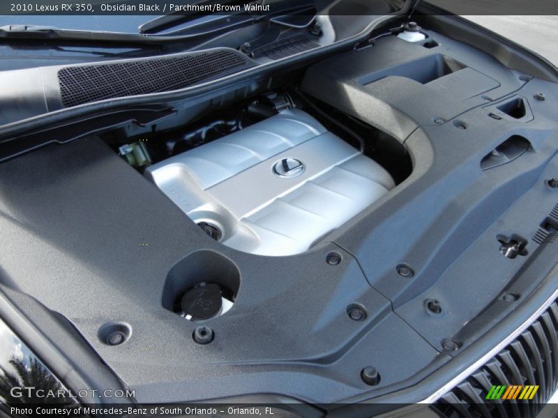 Obsidian Black / Parchment/Brown Walnut 2010 Lexus RX 350