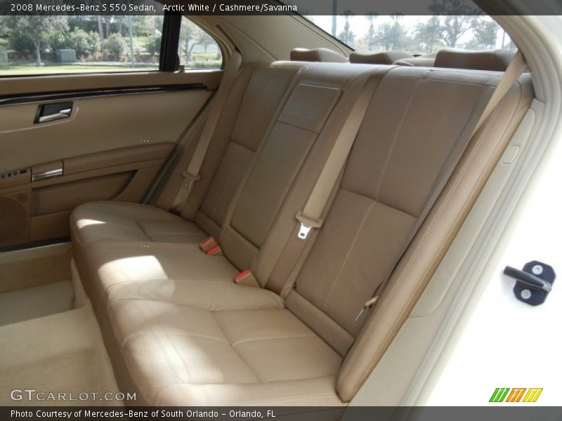 Arctic White / Cashmere/Savanna 2008 Mercedes-Benz S 550 Sedan