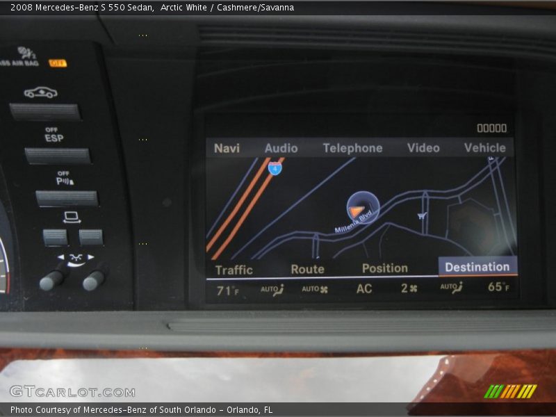 Arctic White / Cashmere/Savanna 2008 Mercedes-Benz S 550 Sedan
