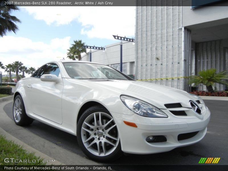 Arctic White / Ash Grey 2007 Mercedes-Benz SLK 280 Roadster
