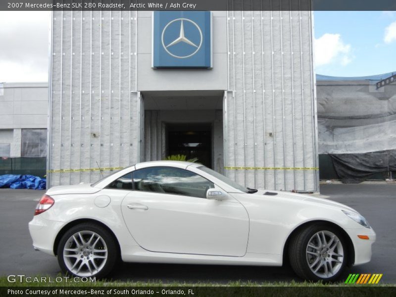 Arctic White / Ash Grey 2007 Mercedes-Benz SLK 280 Roadster