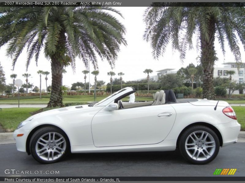 Arctic White / Ash Grey 2007 Mercedes-Benz SLK 280 Roadster