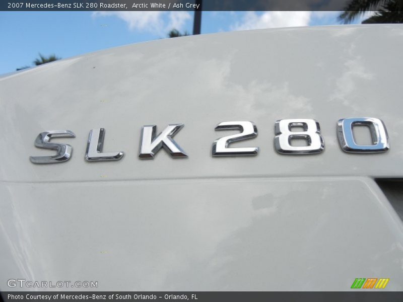 Arctic White / Ash Grey 2007 Mercedes-Benz SLK 280 Roadster