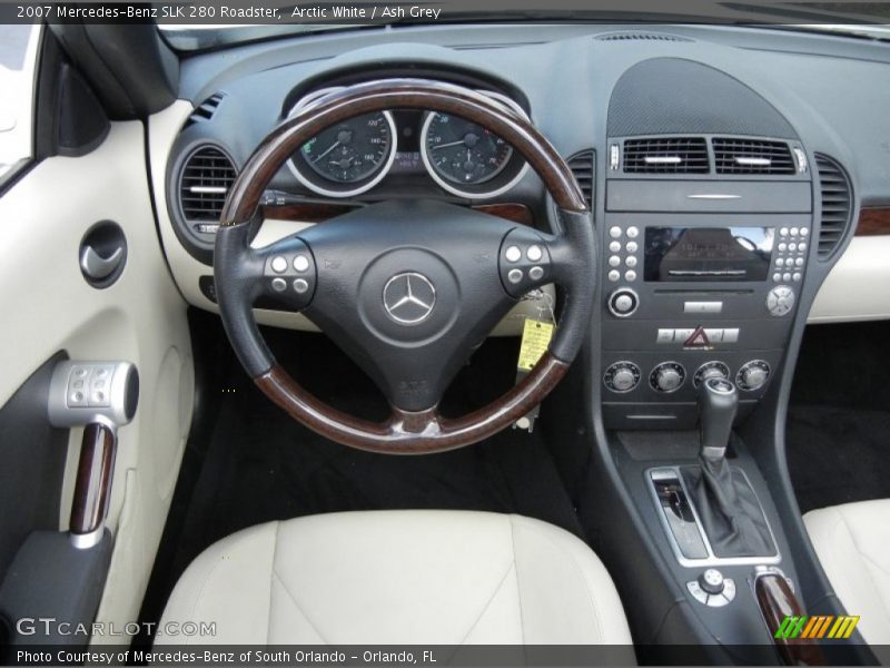 Arctic White / Ash Grey 2007 Mercedes-Benz SLK 280 Roadster