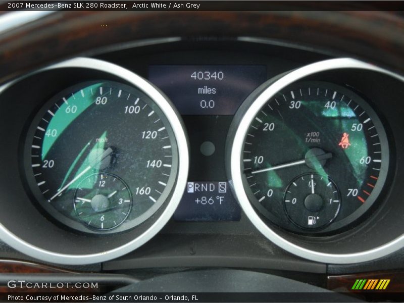 Arctic White / Ash Grey 2007 Mercedes-Benz SLK 280 Roadster