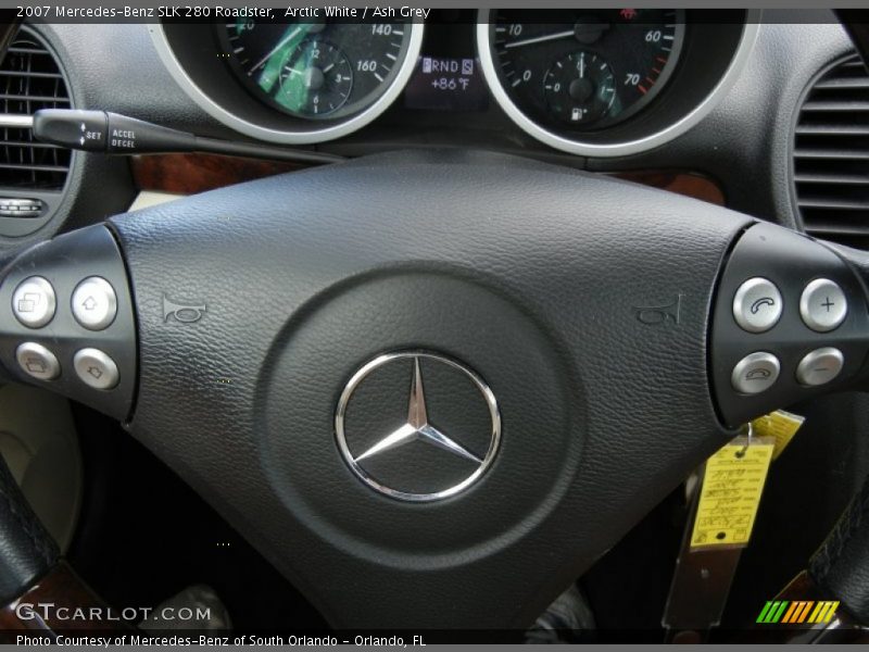 Arctic White / Ash Grey 2007 Mercedes-Benz SLK 280 Roadster
