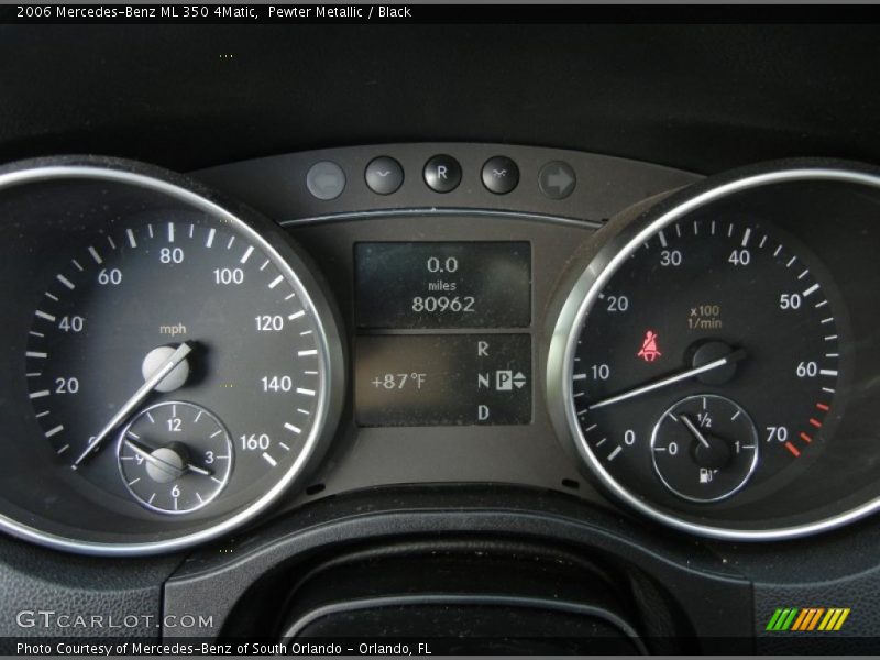 Pewter Metallic / Black 2006 Mercedes-Benz ML 350 4Matic