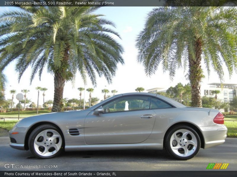 Pewter Metallic / Stone 2005 Mercedes-Benz SL 500 Roadster