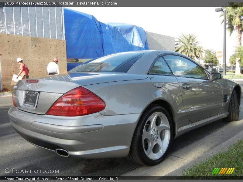 Pewter Metallic / Stone 2005 Mercedes-Benz SL 500 Roadster