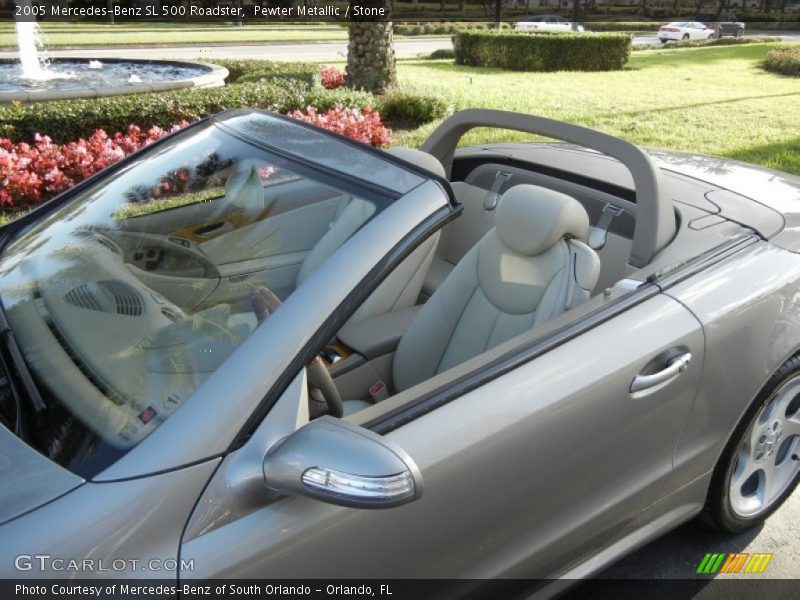 Pewter Metallic / Stone 2005 Mercedes-Benz SL 500 Roadster