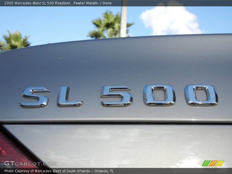 Pewter Metallic / Stone 2005 Mercedes-Benz SL 500 Roadster