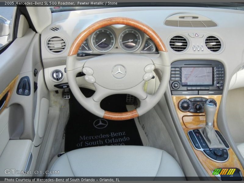 Pewter Metallic / Stone 2005 Mercedes-Benz SL 500 Roadster