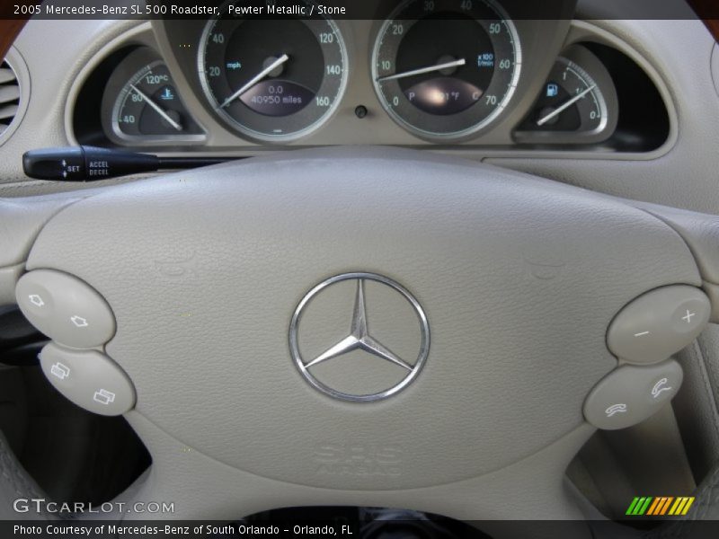 Pewter Metallic / Stone 2005 Mercedes-Benz SL 500 Roadster