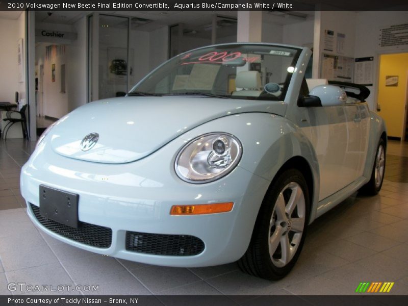 Aquarius Blue/Campanella White / White 2010 Volkswagen New Beetle Final Edition Convertible