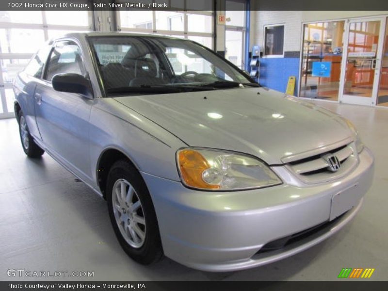 Satin Silver Metallic / Black 2002 Honda Civic HX Coupe