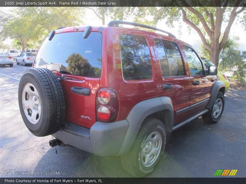 Flame Red / Medium Slate Gray 2005 Jeep Liberty Sport 4x4