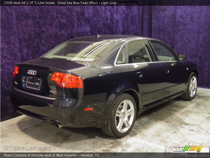 Deep Sea Blue Pearl Effect / Light Gray 2008 Audi A4 2.0T S-Line Sedan