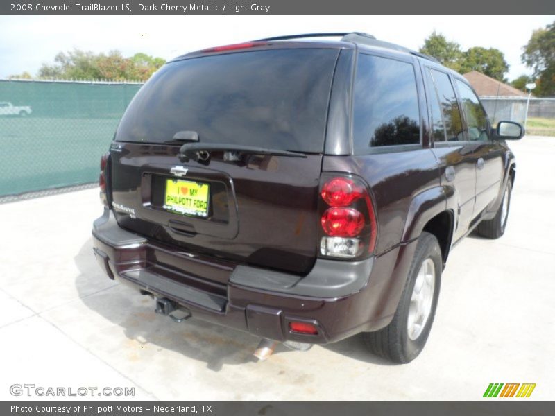 Dark Cherry Metallic / Light Gray 2008 Chevrolet TrailBlazer LS